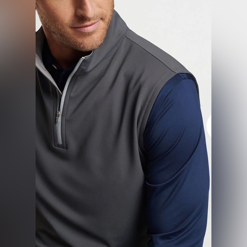 NWT Peter Millar Men's New York Yankees Galway Performance Quarter-Zip Vest - Picture 4 of 7